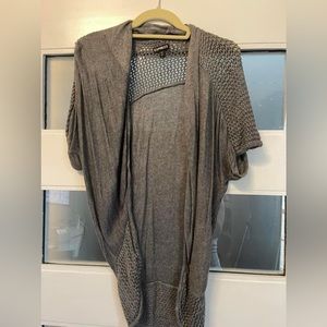Grey short sleeve cardigan. Size medium. Express.